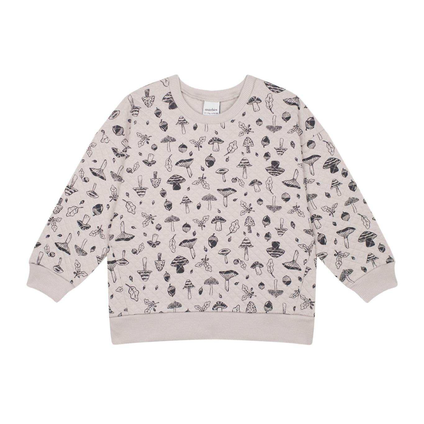 Autumn Mushrooms Quilted Sweatshirt