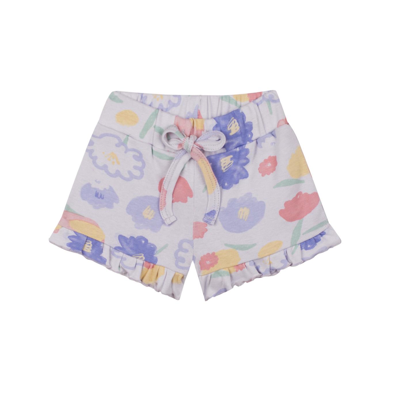 Watercolor Floral Shorts Set