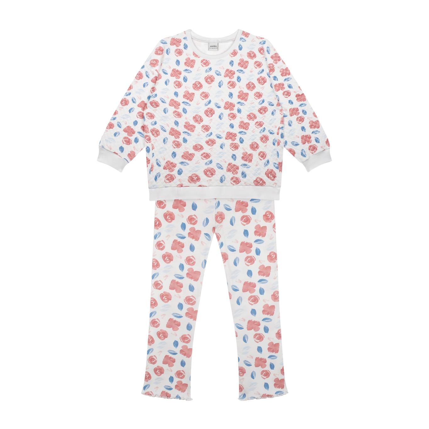 Watercolor Flower Sweatshirt Tights Set