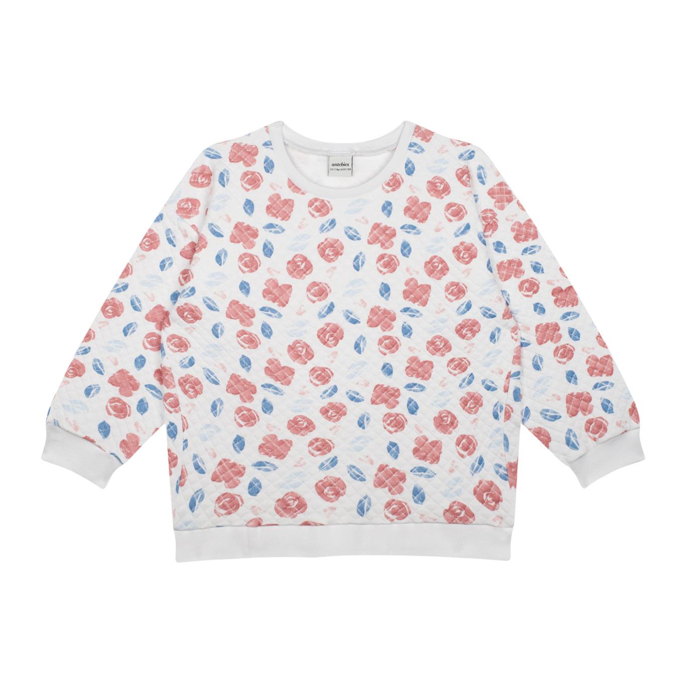 Watercolor Flower Sweatshirt Tights Set