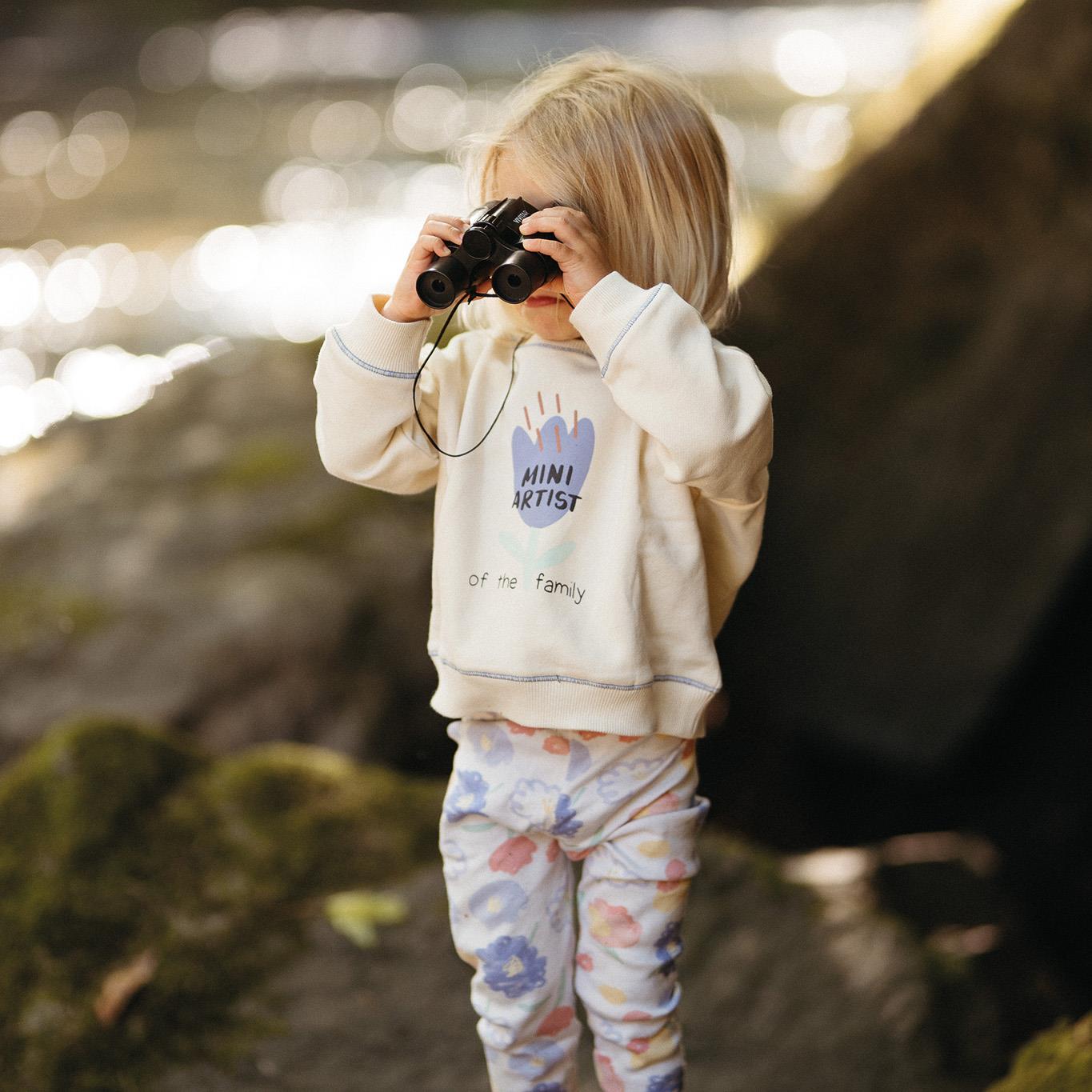 Floral Printed Sweatshirt Tights Set