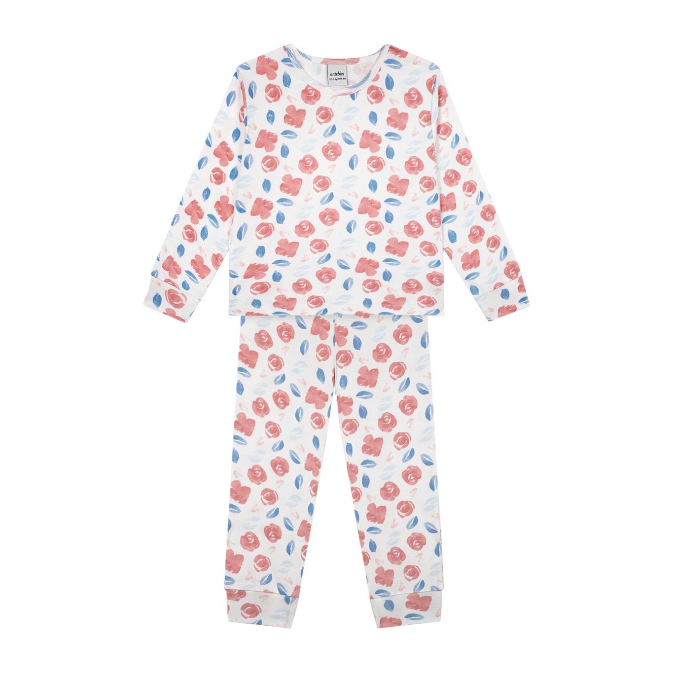 Watercolor Floral Long Sleeve Pajama Set