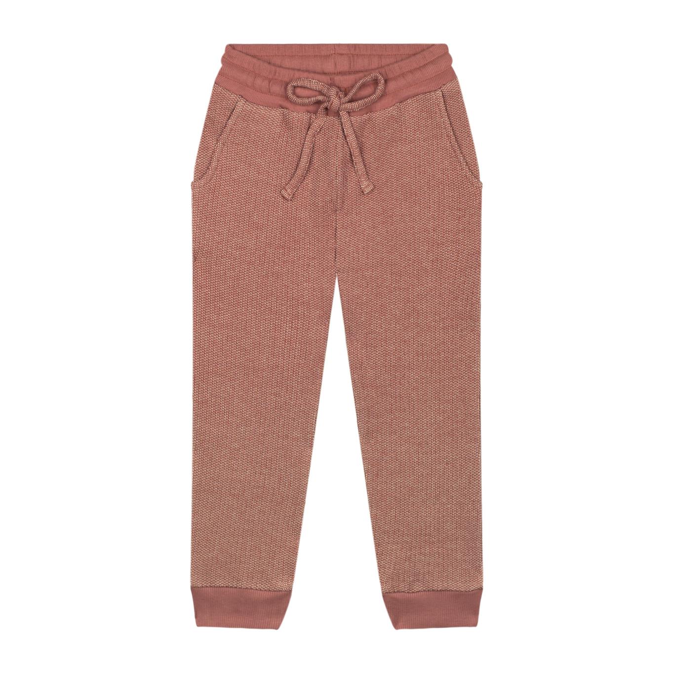 Orange Textured Futter Hooded Tracksuit Set