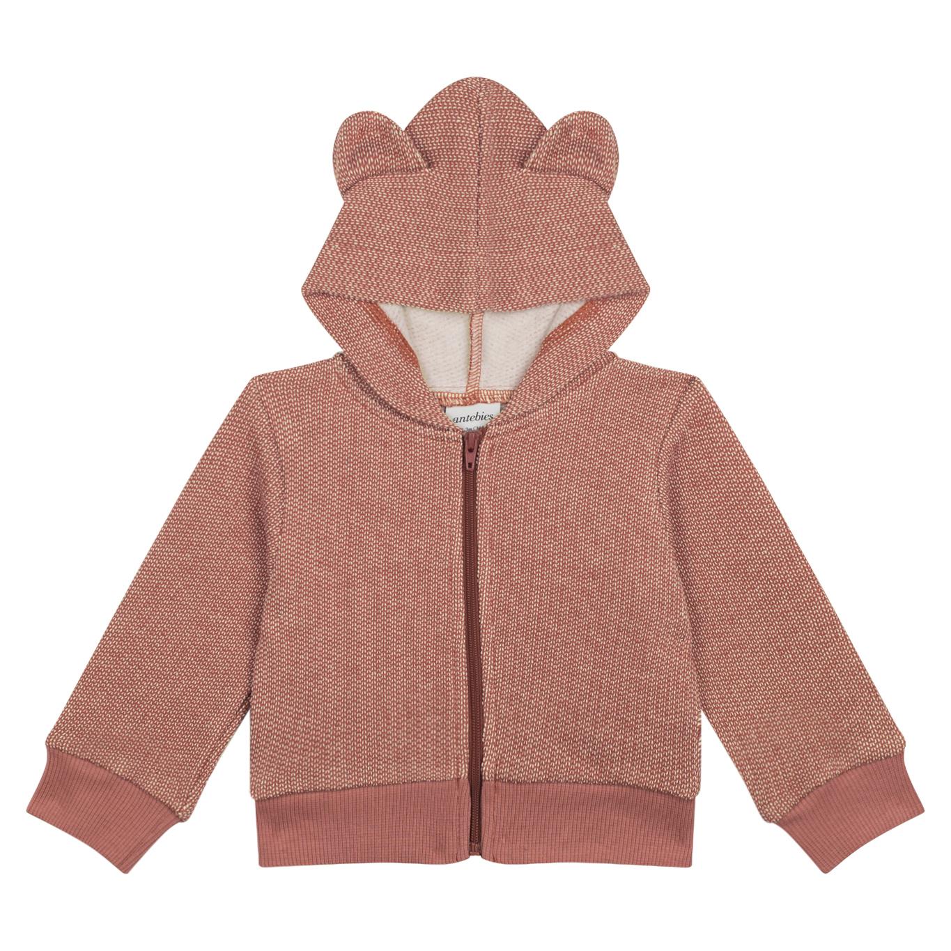 Orange Futter Bear Ear Sweatshirt Trousers Set