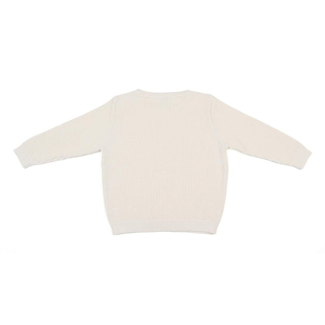 Waffle Organic Cotton Child Top-Bottom Set Cream