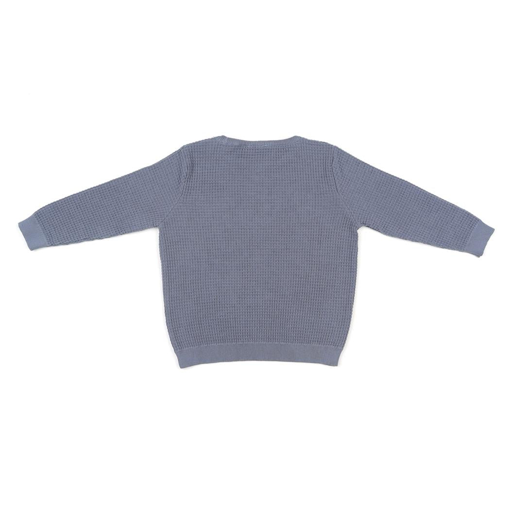Waffle Organic Cotton Children's Bottom-Top Set Blue