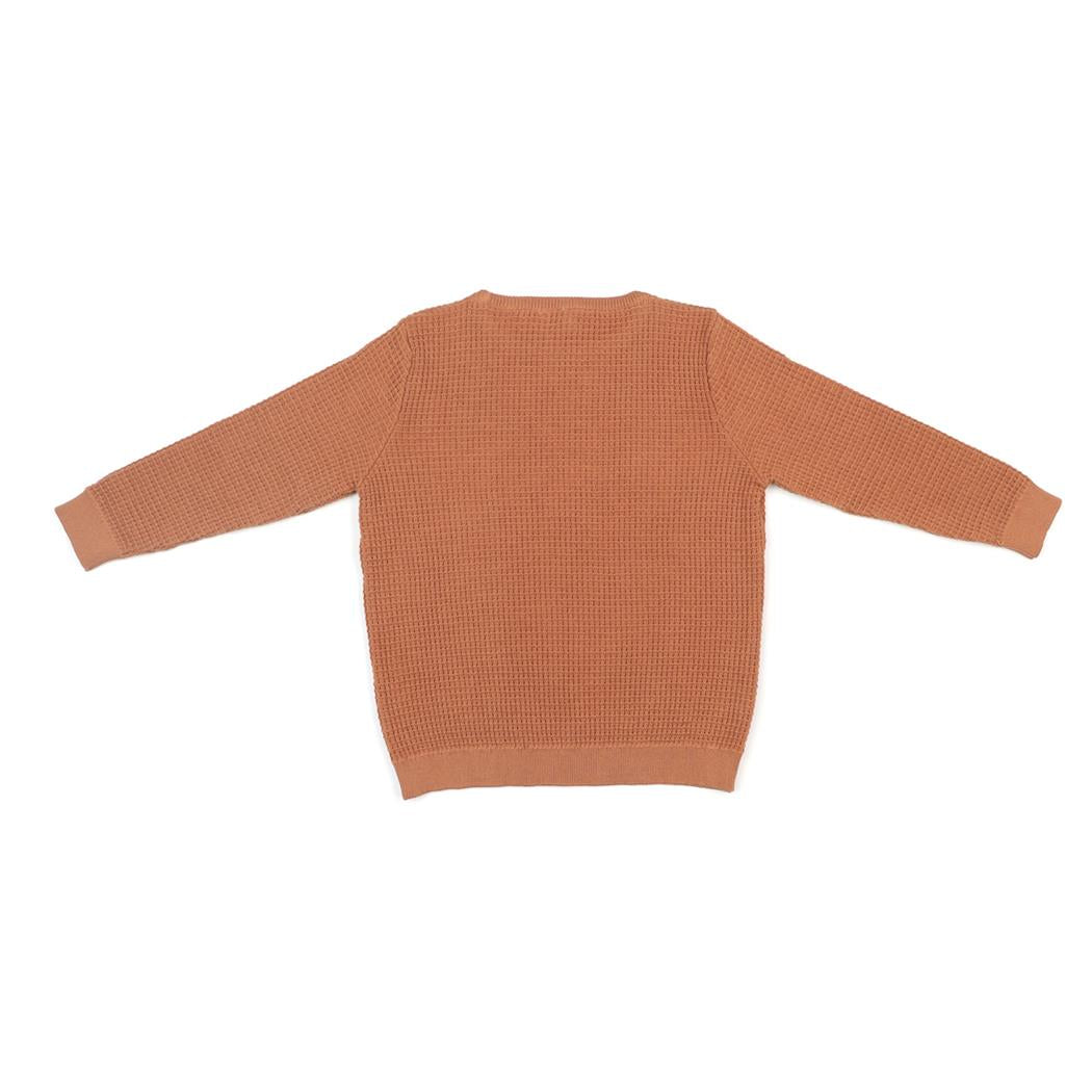 Waffle Organic Cotton Children's Bottom-Top Set Brown